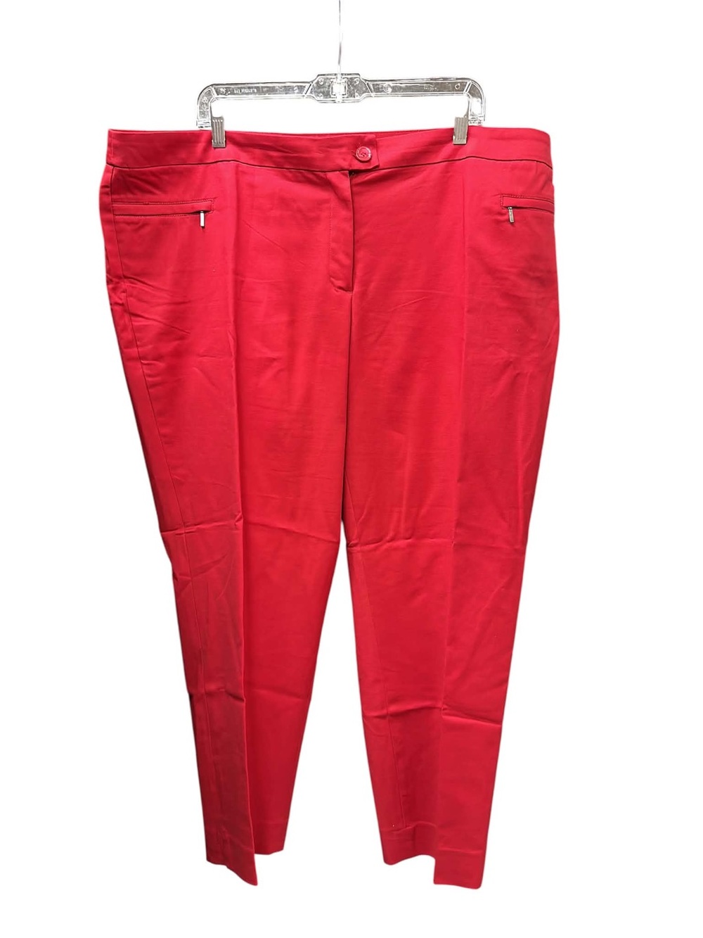 Addition Elle Bright Red Straight-Leg Ponte Pants Size 2X